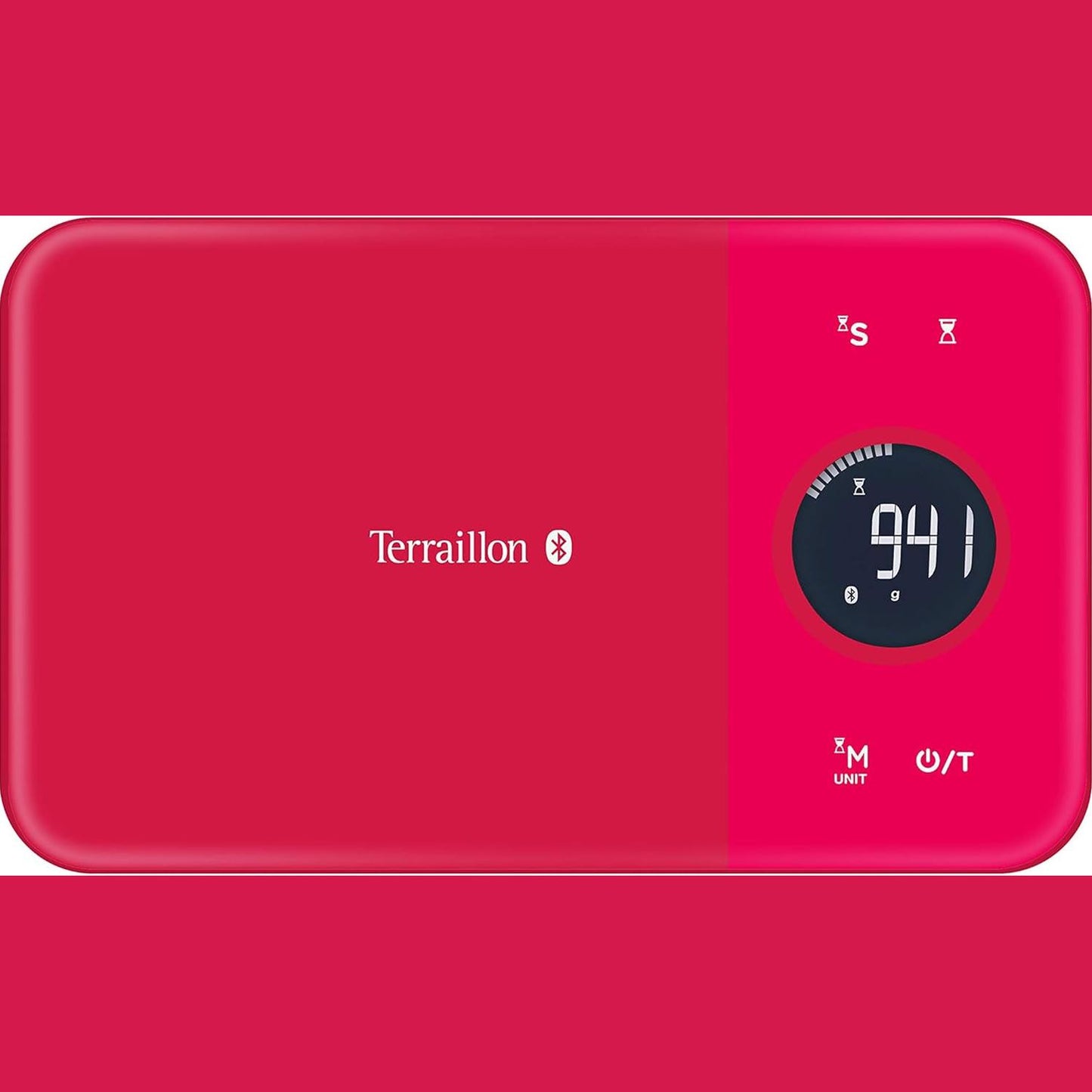 183773 - TERRAILLON NutriTab - Peshore Kuzhine me Bluetooth, Aplikacionin MyHealth, Tabakë Qelqi, Kapacitet 5kg, Gradacione 1g, Skanim Barkodi, Analiza e Marrjes Ushqyese, E Kuqe