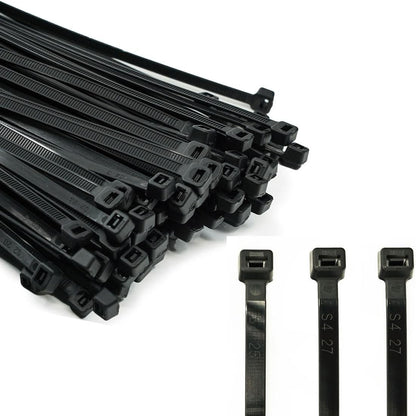 335644 - ERKO Lidhëse kabllosh, të zeza, 200 x 4.8 mm, set prej 100 copësh