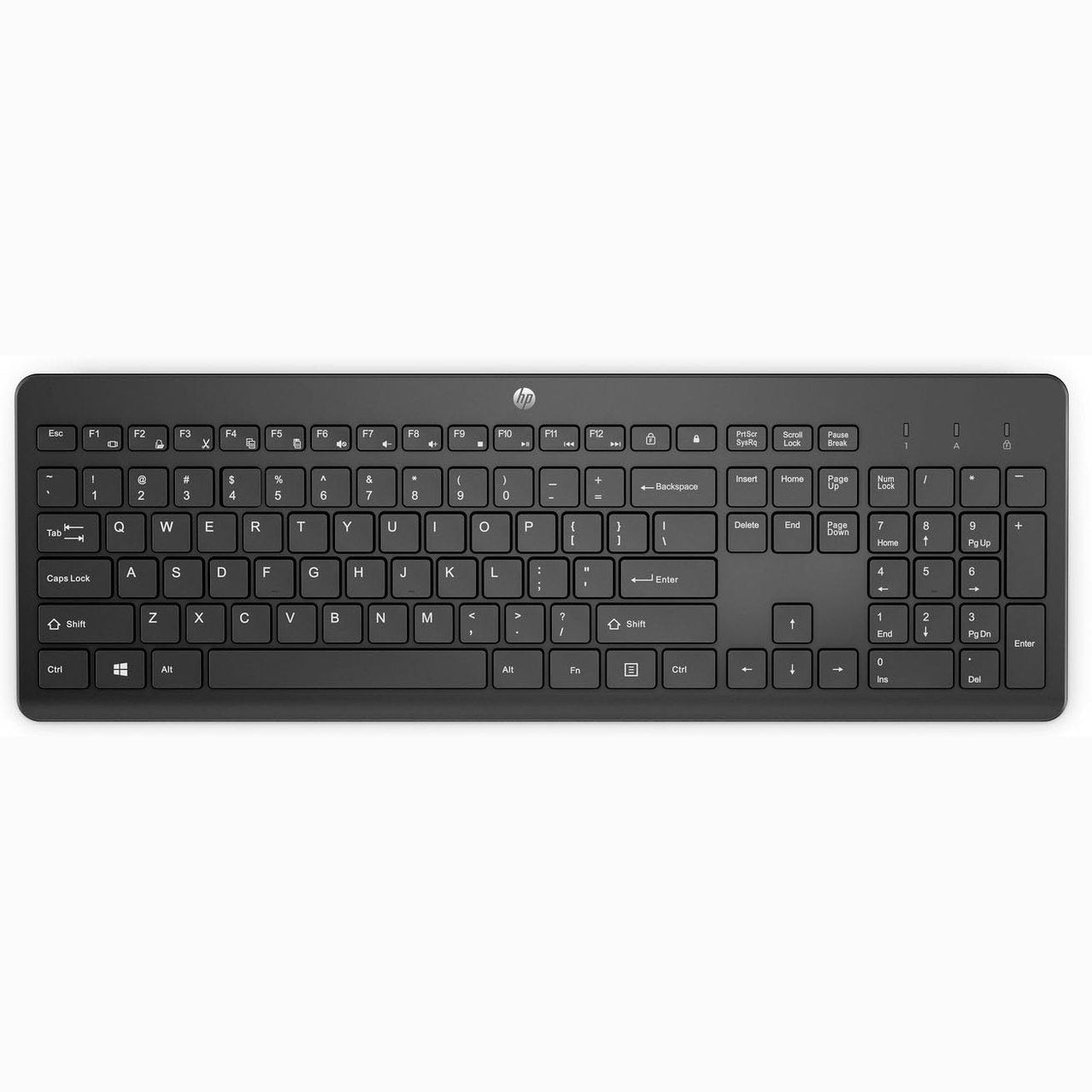 189448 - HP Tastierë Pa Tel 230, Shtypje e Qetë dhe e Rehatshme e Tasteve, Tastierë Numerike, Paraqitje QWERTY, e Pajtueshme me Windows PC, Chromebook, Laptop, Mac, Jetëgjatësi e Baterisë deri në 16 Muaj, Përfshihet një Dongle USB