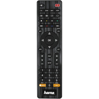 267191 - HAMA Telekomandë universale 4 në 1 për Smart TV, kontrollon deri në 4 pajisje, e programueshme shpejt, e zezë