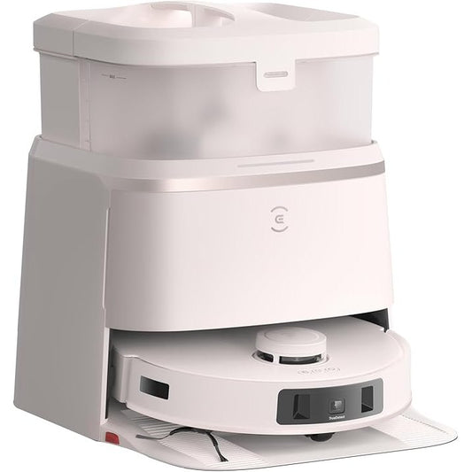 94028 - ECOVACS - Fshesë Robotike DEEBOT T30 Pro Omni Mini Station, TruEdge (Tërheqje Adaptive), Fuqia e Thithjes 11,000 PA, Pastrim me Mop me Ujë të Ngrohtë, Pastrim i Thellë, Teknologjia ZeroTangle