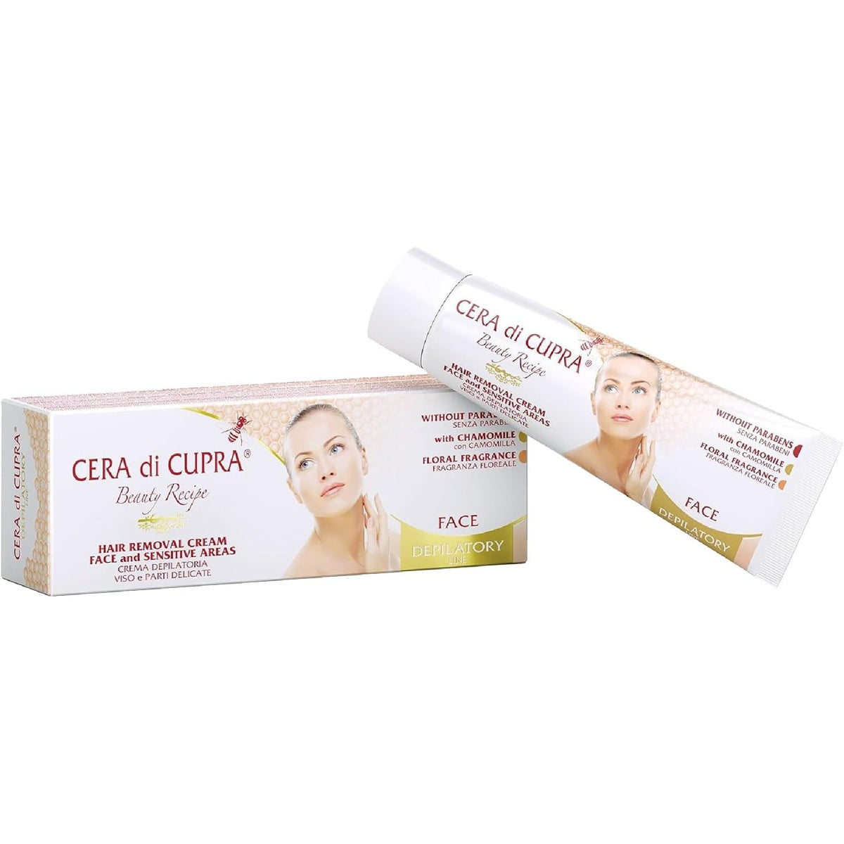 301405 - CERA DI CUPRA Krem Depilues për Fytyrën dhe Zonat Delikate, 50ml, Pa Parabene, Testuar Dermatologjikisht
