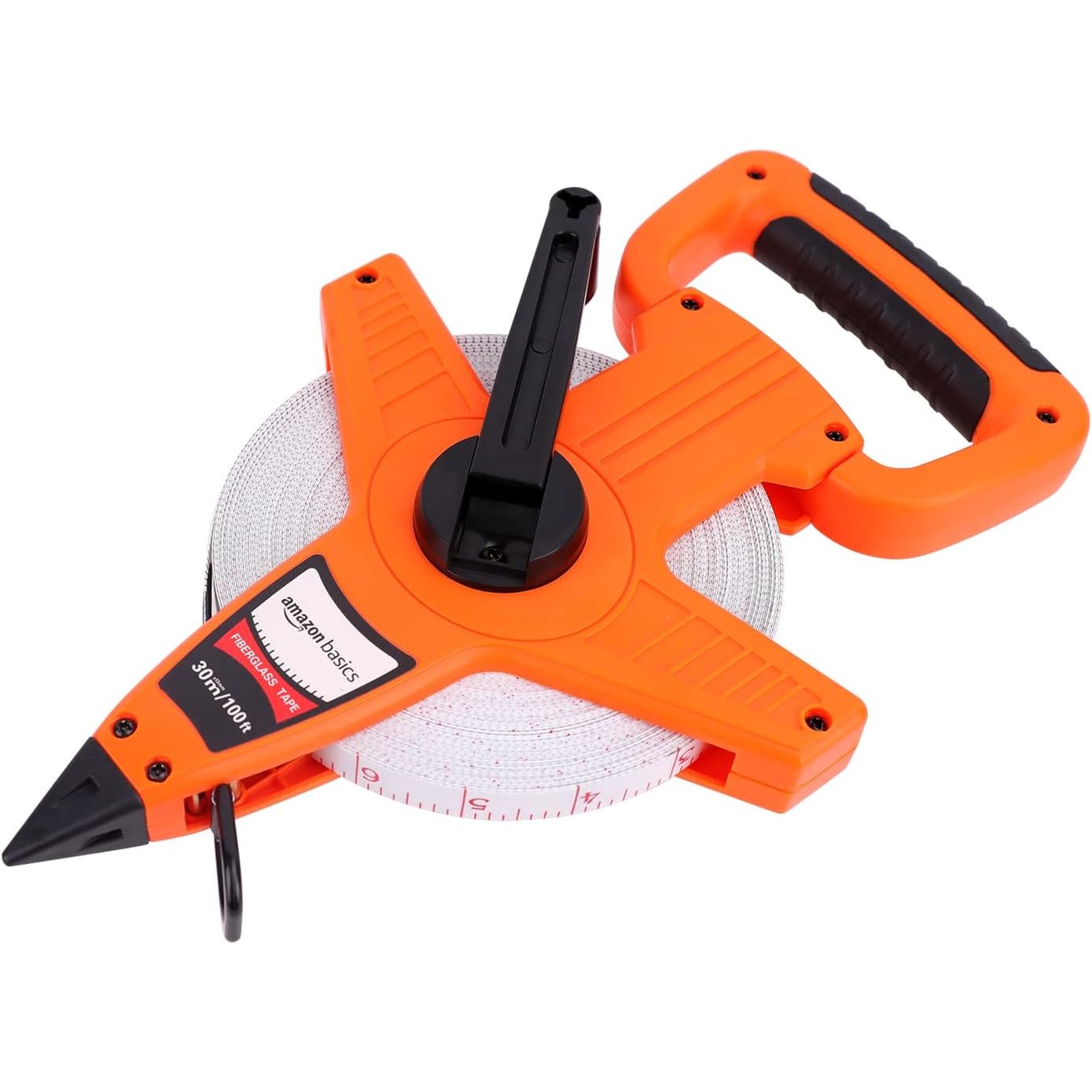 294164 - AMAZON BASICS Shirit matës me fibra qelqi, rezistent ndaj goditjeve, 30 m/100 ft x 0.5 inç, ngjyrë hardhie, portokalli
