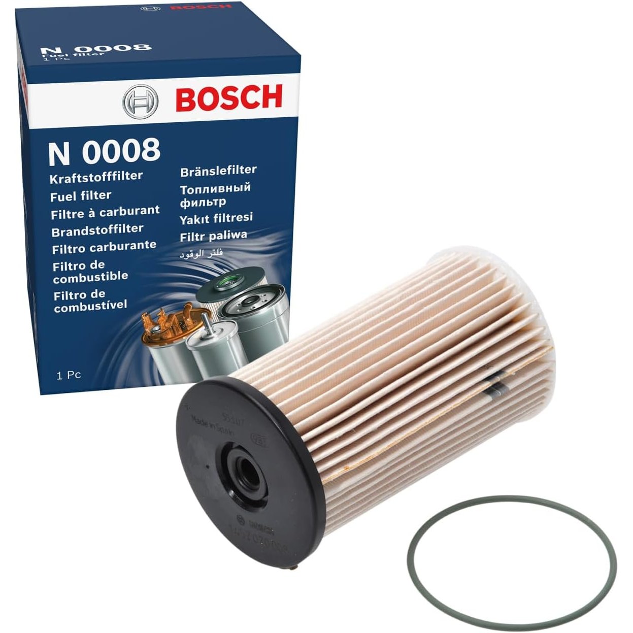 288993 - BOSCH Filtri N0008 për Naftë, Ndan Grimcat dhe Ujin nga Karburanti