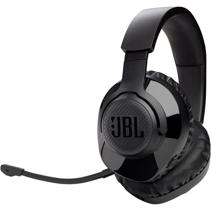 319412 - JBL KUFJE PËR LOJËRA QUANTUM 350 OVER-EAR – PA TEL 2.4 GHz DHE LIDHJE USB-C – ME MIKROFON TË SHKËPUTSHËM DHE TINGULL QUANTUMSURROUND – TË ZEZA