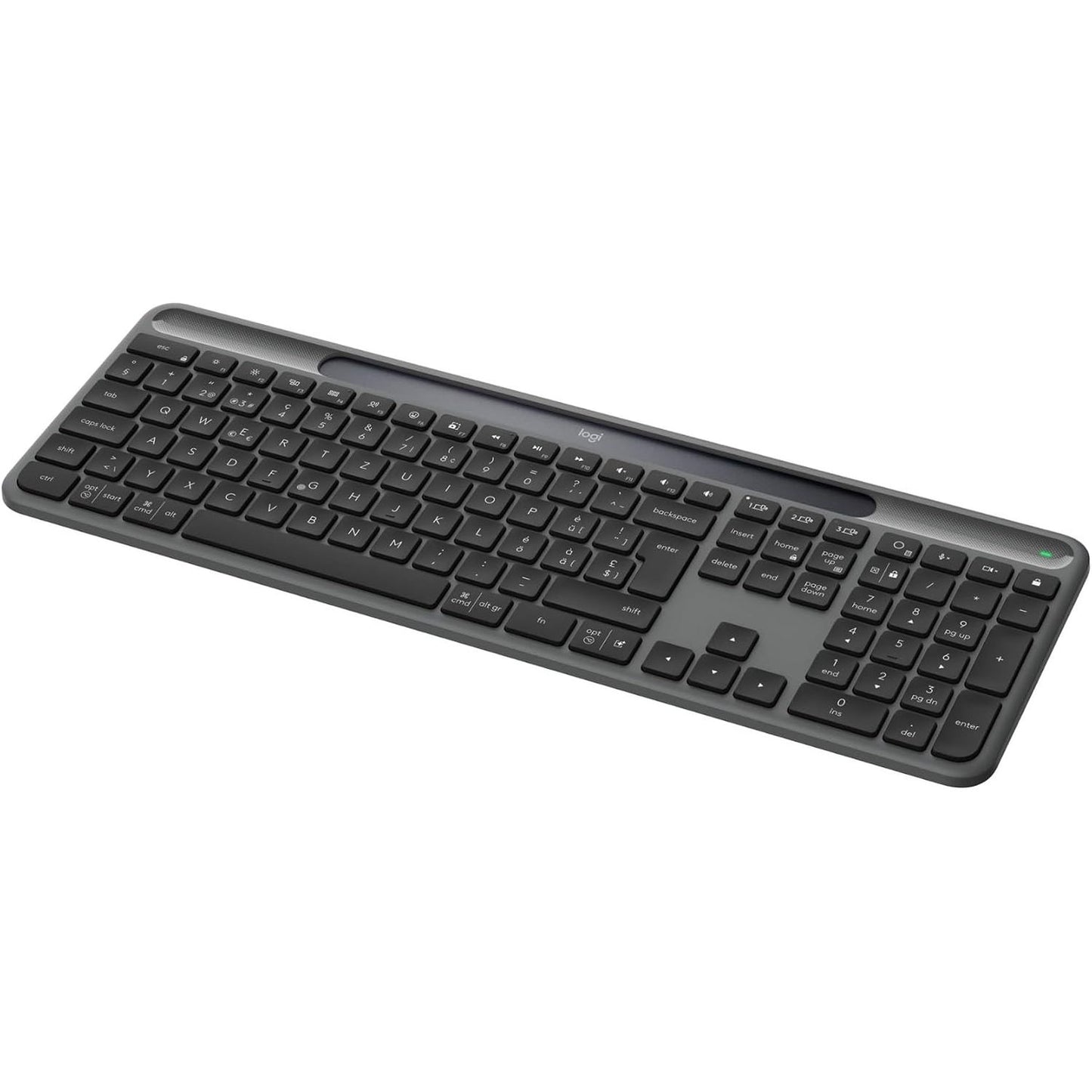 267680 - LOGITECH Signature Slim Solar+, Tastierë pa tel, energji diellore, Jetëgjatësi baterie deri në 10 vjet, Taste të personalizueshme, Bluetooth, CH QWERTZ, Grafit