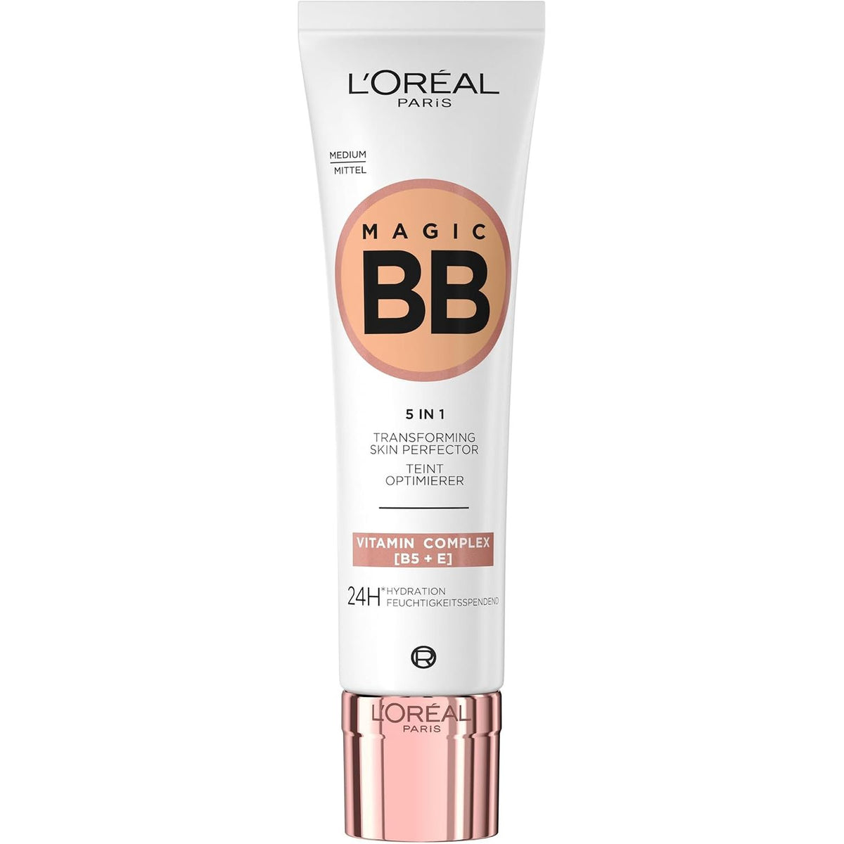 303512 - L'ORÉAL PARIS Krem BB 5-në-1, Krem me nuancë i pasuruar me vitamina B5 dhe E, Rezultate në 2 javë, Jo-komedogjenik, Ngjyra: 04 Mesatare