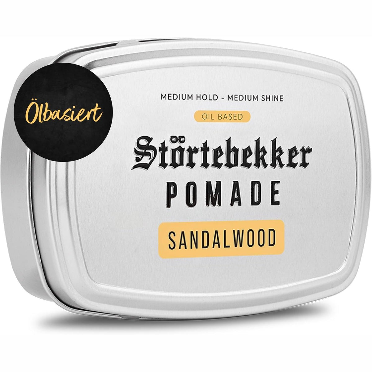 302099 - STÖRTEBEKKER Pomadë druri sandali, 125 ml, fiksim mesatar, shkëlqim mesatar, për berberhane