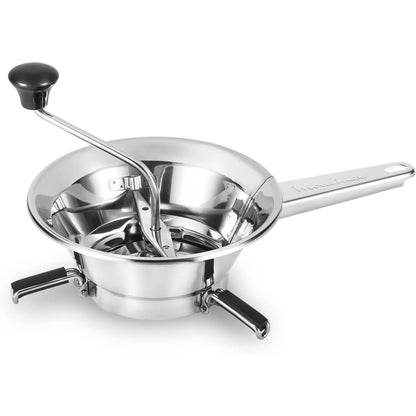 293263 - MOULINEX A45306 Pajisje e Vogël Kuzhine Mulli Perimesh Nr. 2 prej Çeliku Inoks, 24 cm, Prodhuar në Francë, E Zezë