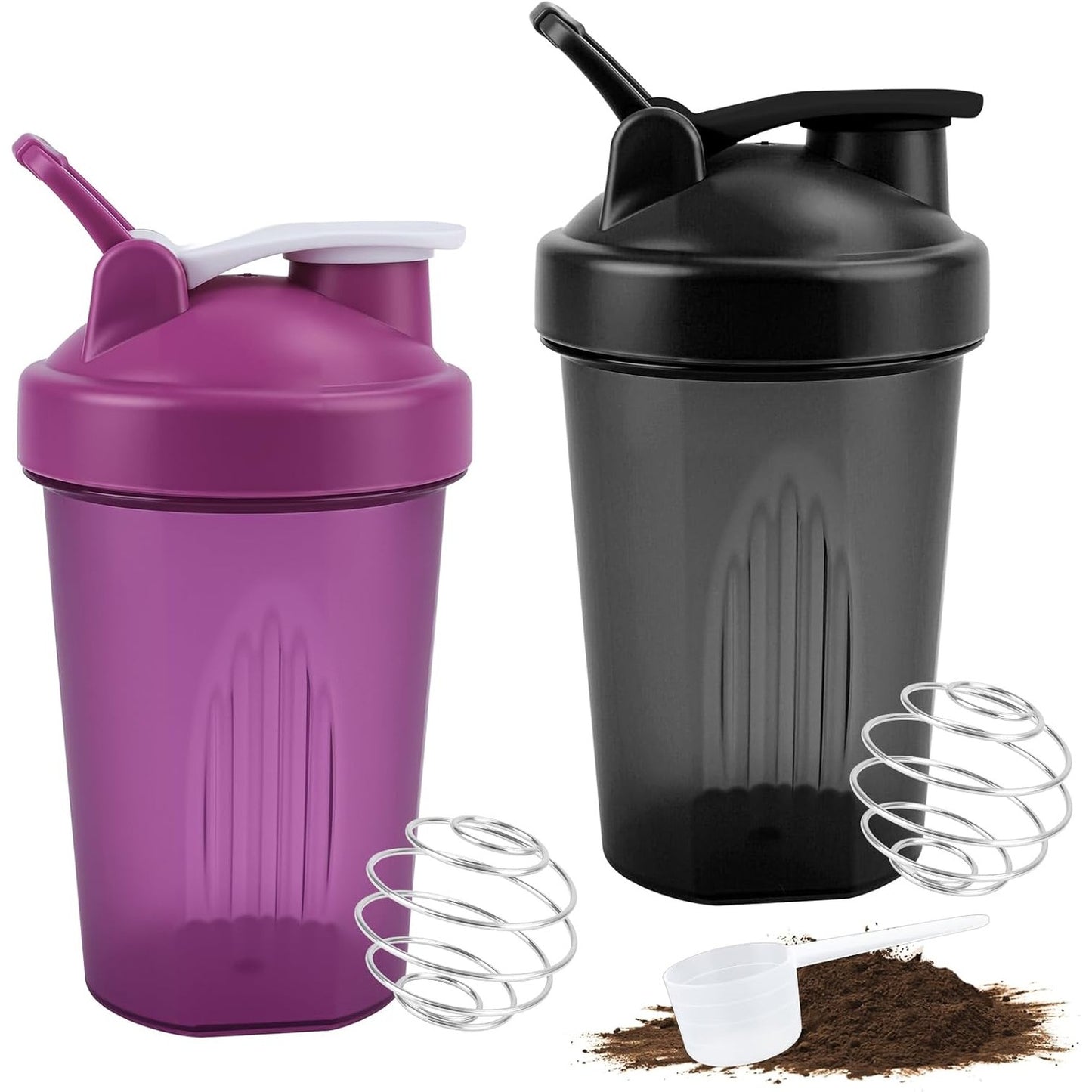 216375 - MUYOHIX Shaker Proteinash 400ml me Top dhe Lugë, Pa BPA, I papërshkueshëm nga rrjedhjet