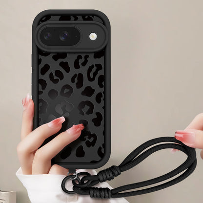 276870 - AICISINGN Mbulesë Telefoni për Google Pixel 9, me Rrip dhe Rrip Byzylyku, Mbulesë Mbrojtëse TPU e Butë e Zezë, për Google Pixel 9