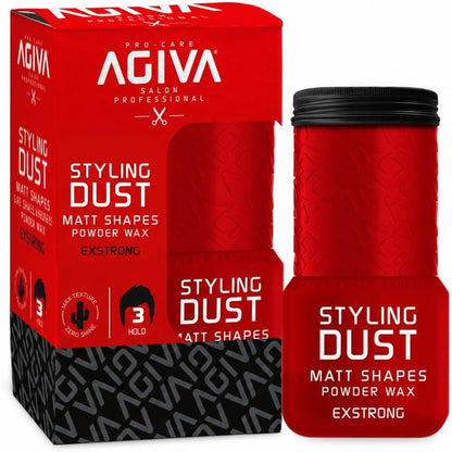 303769 - AGIVA Pudër për Stilimin e Flokëve, Dust It 03 Ekstra i Fortë, 20g, përfundim mat, volum, për burra dhe gra