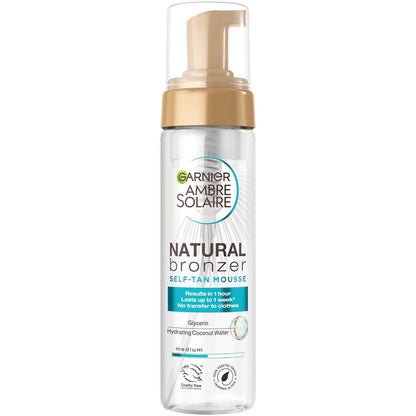 272067 - Ambre Solaire Natyrore Bronzer Self Tan Mousse (kokosit), 300 g, vegane, e errët