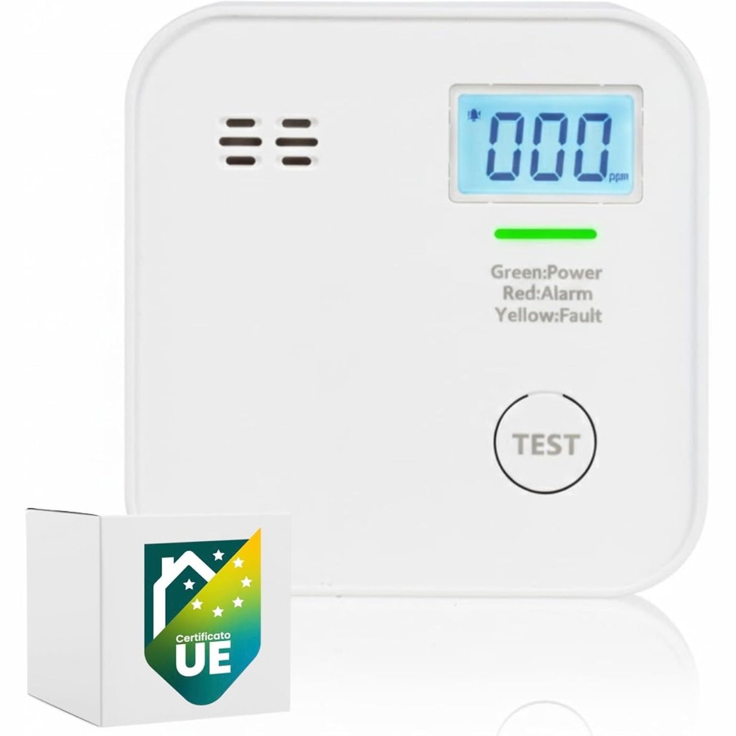 293609 - SMARTWARES Detektor CO - Bateri 10-vjeçare, Ekran LED, buton testimi, FGA-13091