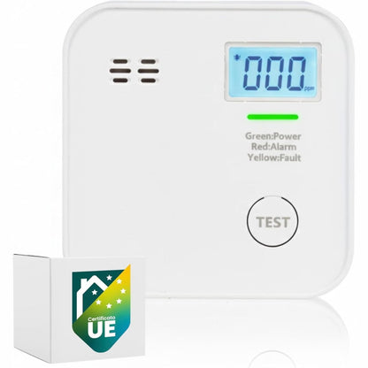 293609 - SMARTWARES Detektor CO - Bateri 10-vjeçare, Ekran LED, buton testimi, FGA-13091