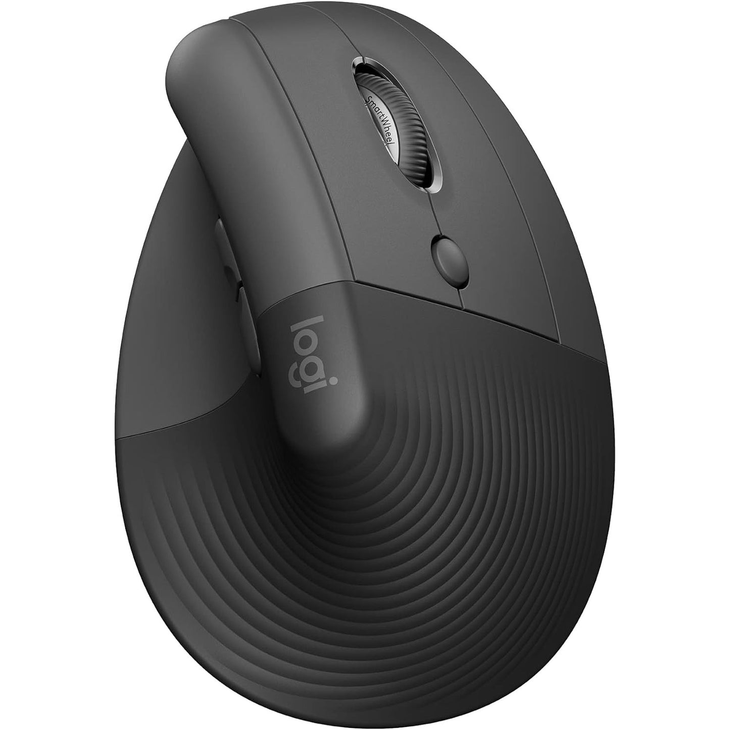 123771 - LOGITECH Lift Maus Vertikal Ergonomik pa Tel, Marrës Bluetooth ose Logi Bolt USB, Klikime të Heshtura, 4 Butona, i Pajtueshëm me Windows/macOS/iPadOS, për Laptop dhe PC - Ngjyra Grafit