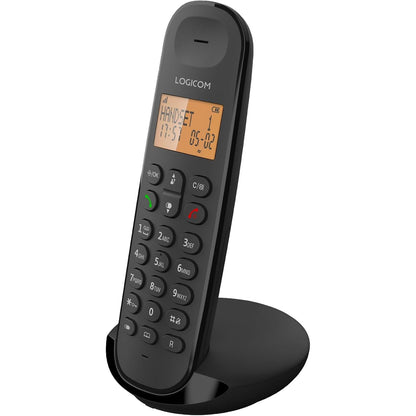 295306 - LOGICOM Telefon fiks pa tel ILOA 100, pa sekretarinë telefonike, me një receptor telefoni, telefona analogë dhe DECT, i zi