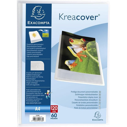 320619 - EXACOMPTA Ref. 5768E - 1 Mbrojtës Dokumentesh Kreacover Chromaline - 60 xhepa kristali - 120 pamje - për A4 - dimensionet 24 x 32 cm - mbulesë polipropileni gjysmë e ngurtë