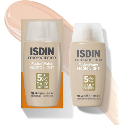 311597 - ISDIN Fotoprotector Facial Con Color Fusion Water MAGIC Light, SPF50, 50ml