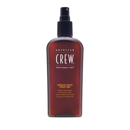 275748 - AMERICAN CREW Xhel Sprej me Mbajtje të Mesme | 250 ml | Sprej stilues për burra | Kujdes dhe hidratim për flokët
