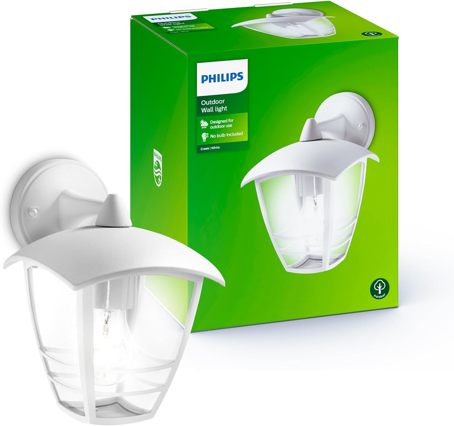 218669 - PHILIPS My Garden Creek - Llambë Muri, 1 x 60 W, 220 V, e Bardhë