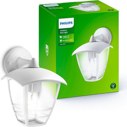 221727 - PHILIPS Mygarden Creek Dritë muri për jashtë, e bardhë (kërkon 1 llambë E27 max 60W, nuk përfshihet)