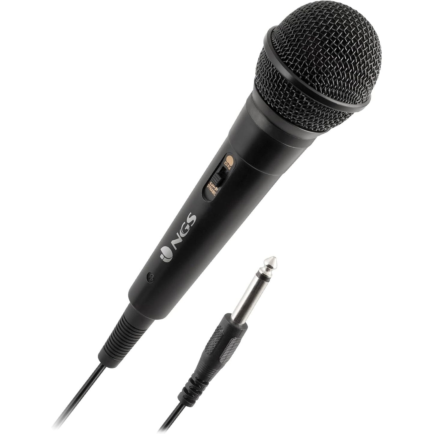 274513 - NGS Mikrofon Dinamik Vokal Singer Fire, me Kabllo 3 Metrash, Lidhje Jack 6.3 mm dhe Buton Ndezje/Fikje