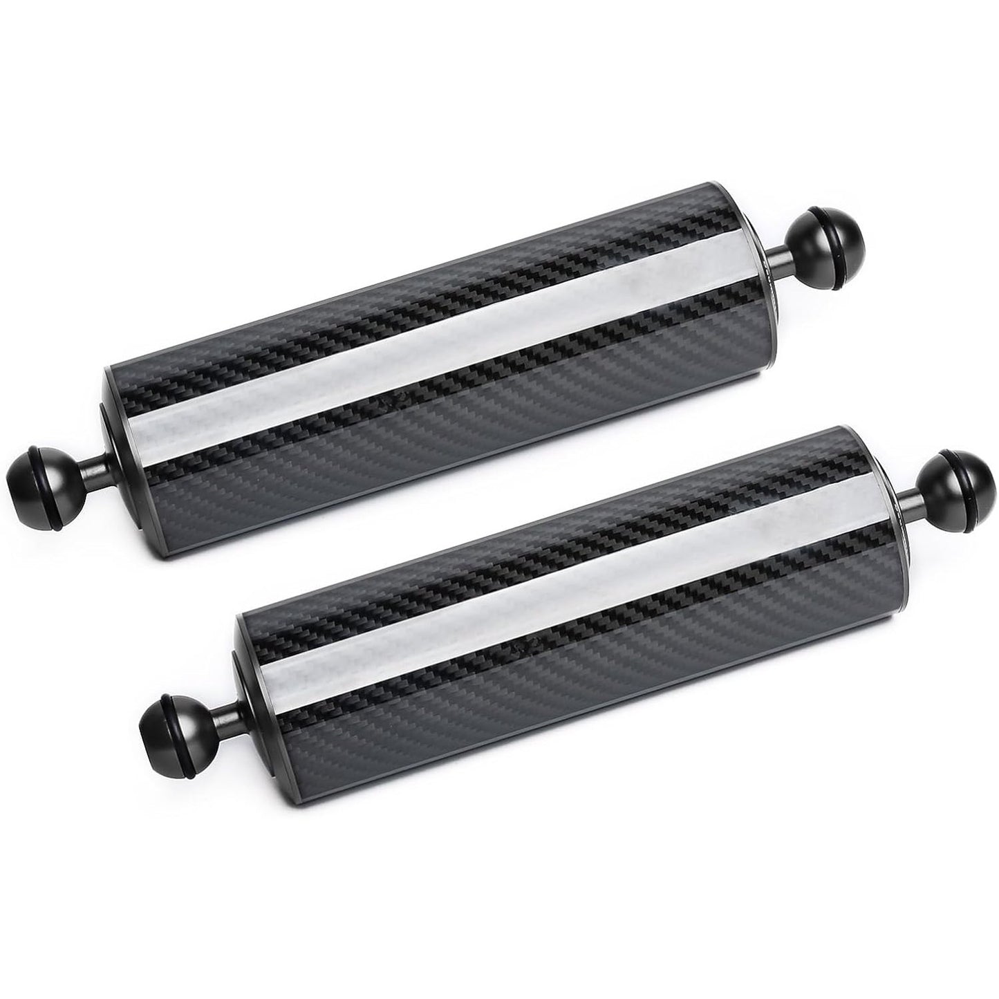276258 - LETONEPOWER Krah lundrues nënujor 10" me fibër karboni, krah ujor me kushineta sferike të dyfishta 1", sistem ndriçimi për zhytje, tabaka, dritë videoje/stroboskopi (pako me 2 pjesë)