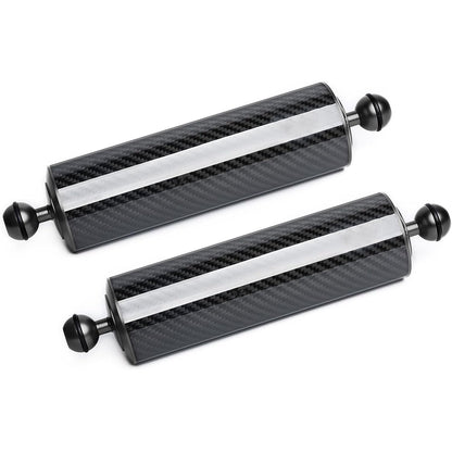 276258 - LETONEPOWER Krah lundrues nënujor 10" me fibër karboni, krah ujor me kushineta sferike të dyfishta 1", sistem ndriçimi për zhytje, tabaka, dritë videoje/stroboskopi (pako me 2 pjesë)