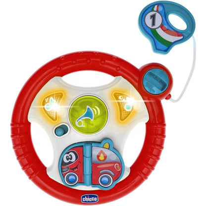 317518 - CHICCO Timon Elektronik për Bebe, me Tinguj dhe Drita, Aktivitete Praktike, me Grep për Karrocë Fëmije, për fëmijë 6-36 muaj