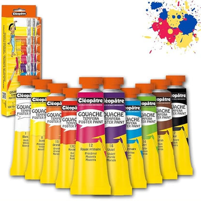 267471 - KLEOPATRA - BL10PGN10 - Bojë Nefertari Premium Gouache - Ngjyra të ndryshme - 10 tuba prej 10 ml