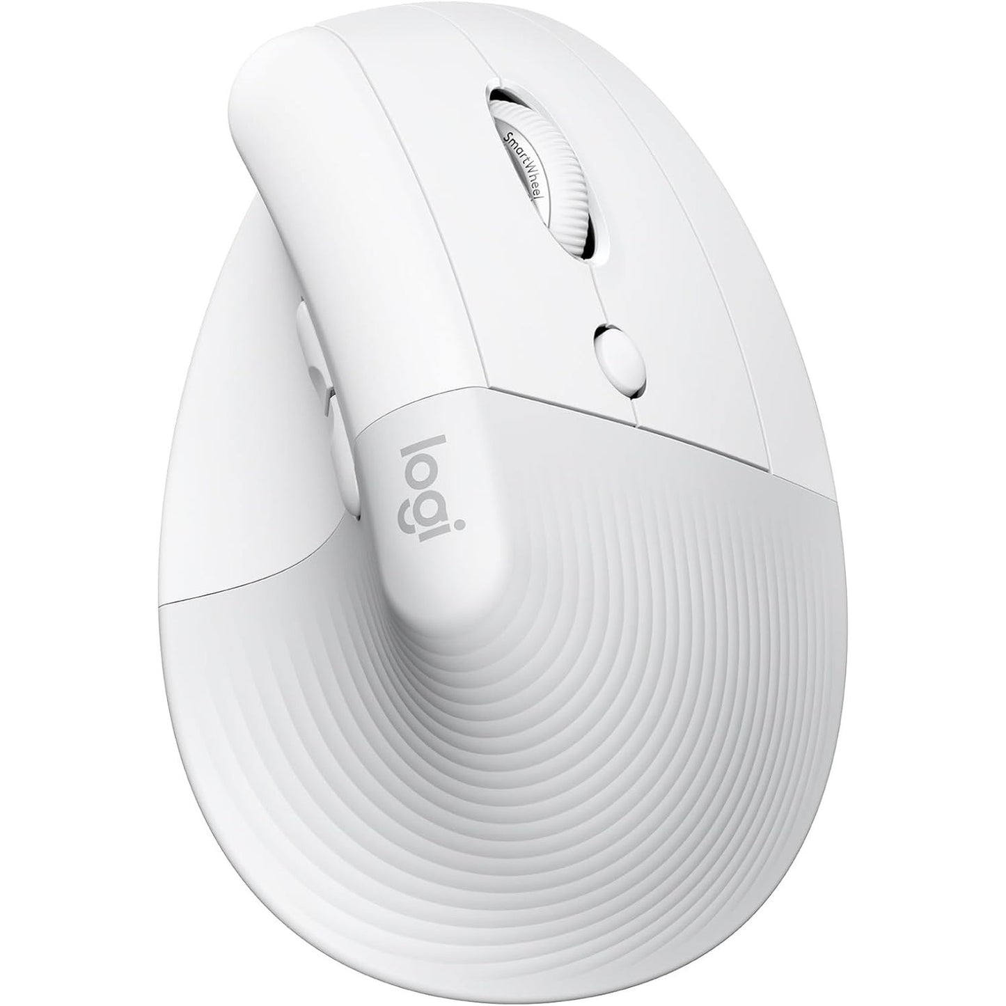 266164 - LOGITECH Lift Vertikal Ergonomik - Maus Pa Tel, Marrës Bluetooth ose Logi Bolt USB, Klikime të Qeta, 4 Butona, I Përputhshëm me Windows/macOS/iPadOS, Laptop, PC - I Bardhë