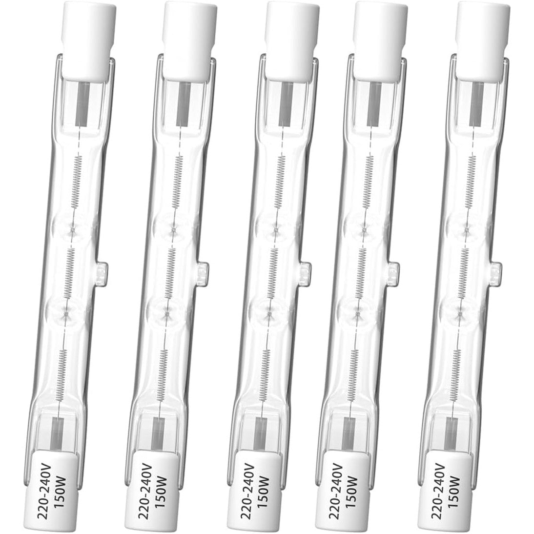 216730 - CucuGo Llampa halogjene R7s 78 mm 150W, 2800K 2100LM 360 gradë 240V (Pako me 5 copë)