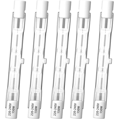 216730 - CucuGo Llampa halogjene R7s 78 mm 150W, 2800K 2100LM 360 gradë 240V (Pako me 5 copë)