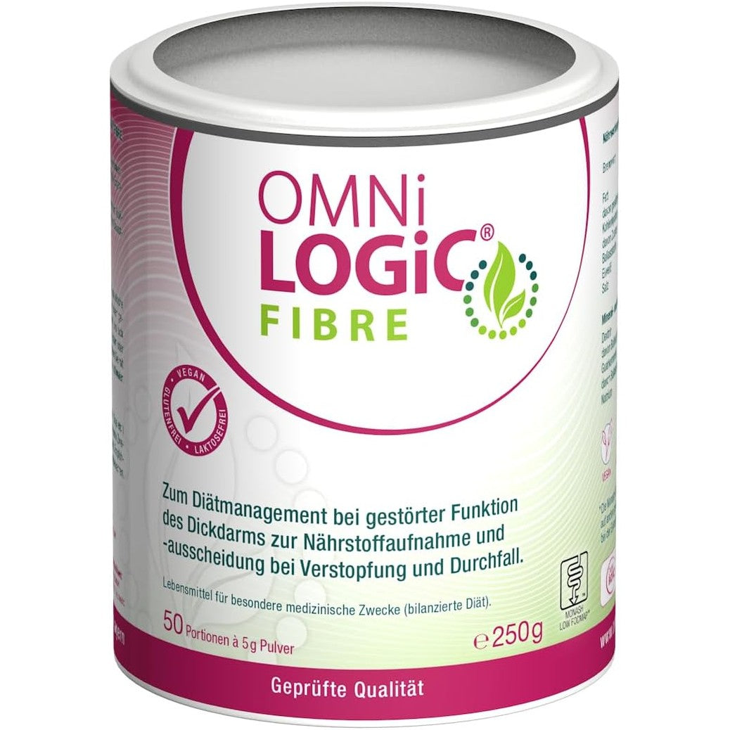 297164 - OMNi LOGiC FIBRE Pluhur me fibra dietike, 250 g (50 racione), Vegan, Pa gluten, Pa laktozë