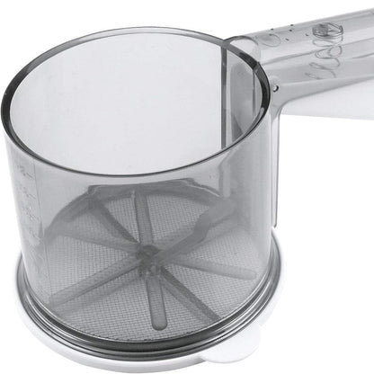 223658 - DR. OETKER Sitë Mielli me Një Dorë, Sitë Dore për Miell dhe Sheqer, Funksionim i Sigurt me Një Dorë, për Hedhje të Hollë Pluhuri dhe Spërkatje, Pjesë Funksionale Çelik Inoks, (Ngjyra: Gri), Sasia: 1 Copë
