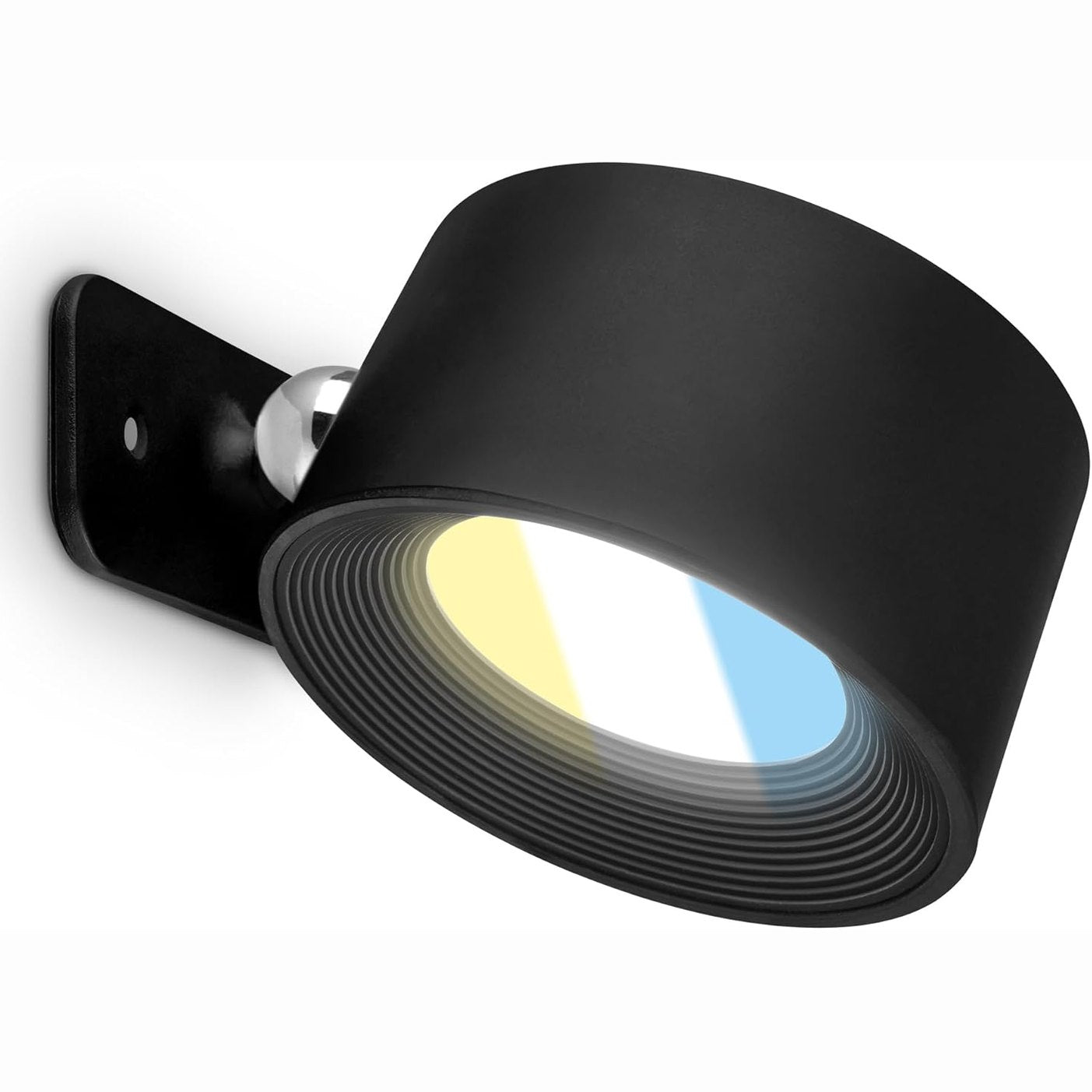 215852 - BRILONER Llambë muri pa lidhje energjie me bateri të rikarikueshme, e lëvizshme magnetikisht, e rrotullueshme 360 gradë, 8.7x7.5x4.8cm, e zezë