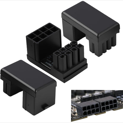 277269 - Zuahaly Adaptues energjie për GPU PCIe VGA 180 gradë me 8 kunja në formë U, lidhës karte grafike për kompjuter desktop – Pako me 3 pjesë