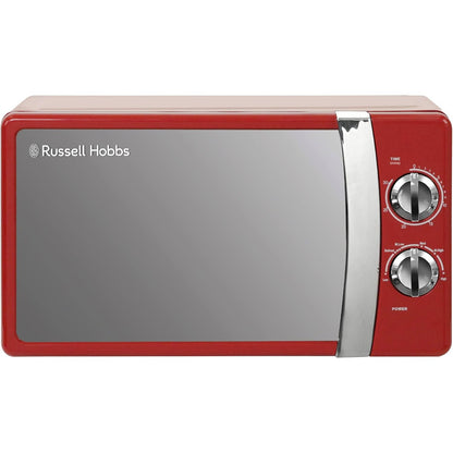 288230 - RUSSELL HOBBS Mikrovalë manuale RHMM701R, 17 L, 700 W, 5 nivele fuqie, zile, kohëmatës, funksion shkrirjeje, pastrim i lehtë, e kuqe