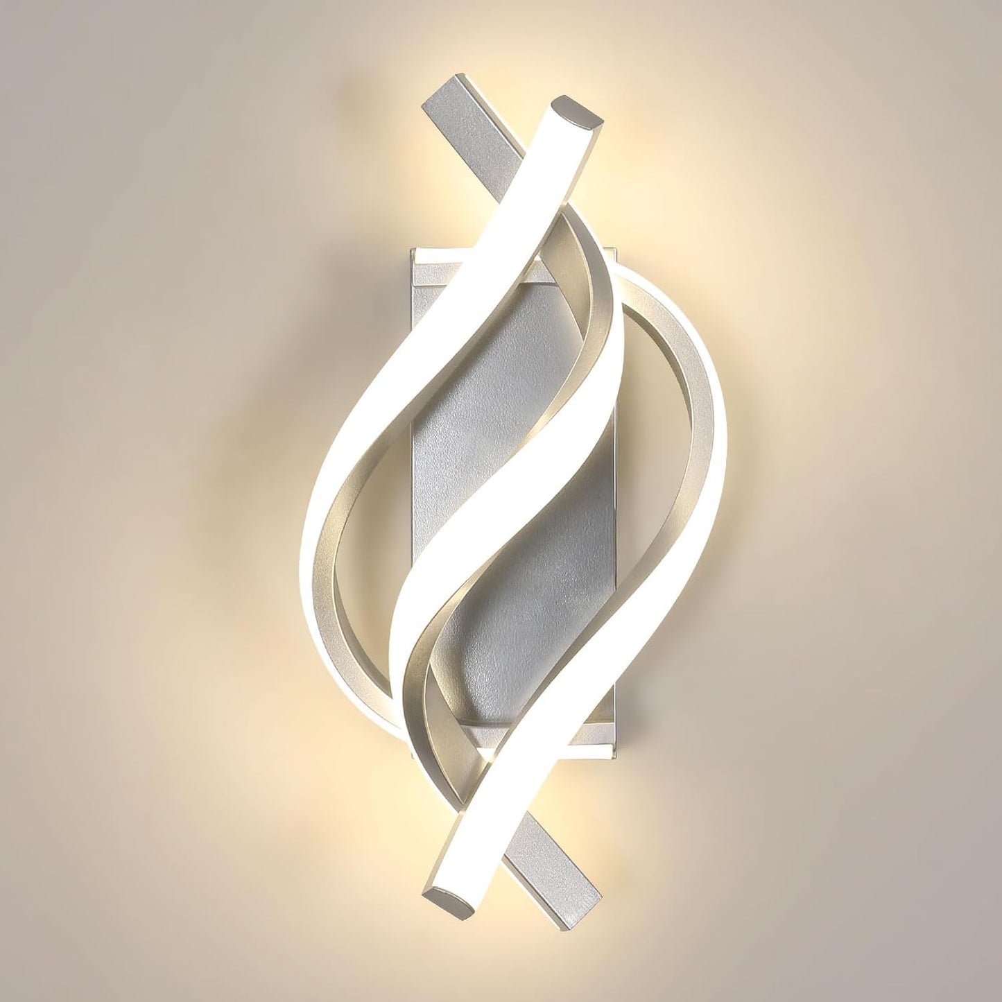 250605 - Dritë muri LED e këndshme për ambiente të brendshme, Llambë muri LED argjendi 22W 2500LM, Dritë moderne për dhomën e ndenjes, korridorin, shkallët, e bardhë natyrale 4500K