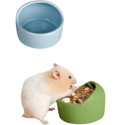 225148 - 2 TASA QERAMIKE PËR USHQIMIN E HAMSTERËVE - Tasa për kafshë të vogla, kundër kafshimit për derrat e Guinesë