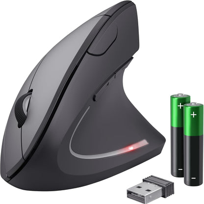 273694 - MAUS PA TEL TRUST VERTO, maus vertikal ergonomik, 800-1600 DPI, 6 butona, LED, për përdoruesit me dorën e djathtë
