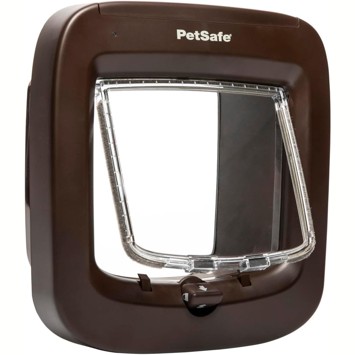 167361 - PETSAFE Kapak për Mace me Mikroçip - Derë për Mace RFID për Deri në 40 Kafshë, 4 Opsione Kyçje, Rezistent ndaj Motit, Instalim DIY - Ngjyrë Kafe