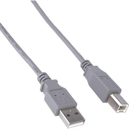 274669 - PREMIUMCORD Kabllo USB 2.0 me shpejtësi të lartë M/M 3m, A Mashkull në B Mashkull, Kabllo Lidhëse USB për Skanerë etj., Me Mbrojtje të Dyfishtë, AWG28, Gri, Gjatësi 3m