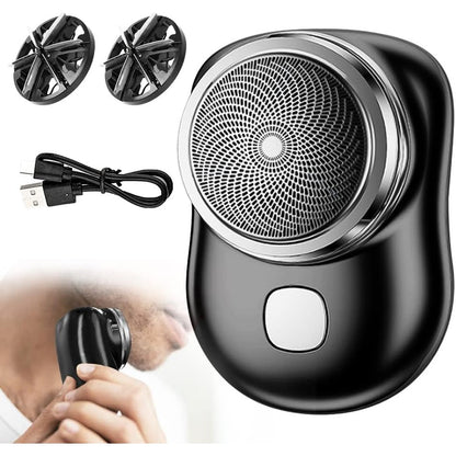 318143 - FRUNIMALL Mini Rroje USB, Rroje Elektrike Portative për Burra, Rroje e Rikarikueshme USB për Lagështi dhe Tharje, E Zezë
