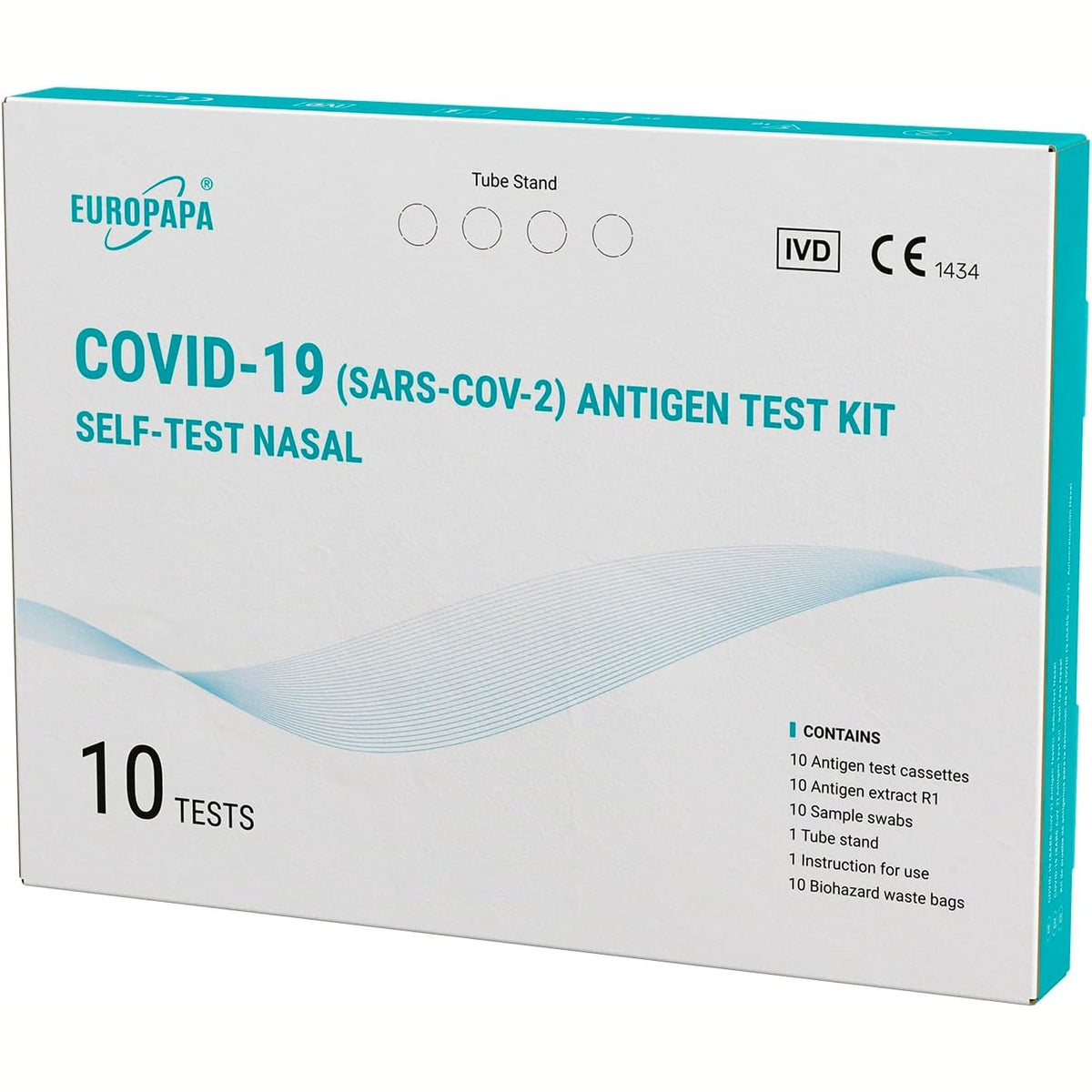298809 - EUROPAPA® Test i Shkurtër për Corona, Vetë-Test, Test i Antigjenit Covid-19, Test i Shpejtë për Përdorim në Shtëpi