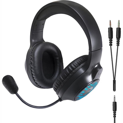 269281 - SPEEDLINK Tyron Kufje Lojërash RGB me Mikrofon, për PC PS4/PS5/Xbox Series X/S/Switch, me Kabllo Jack 3.5 mm, Adaptor Y, të Zeza