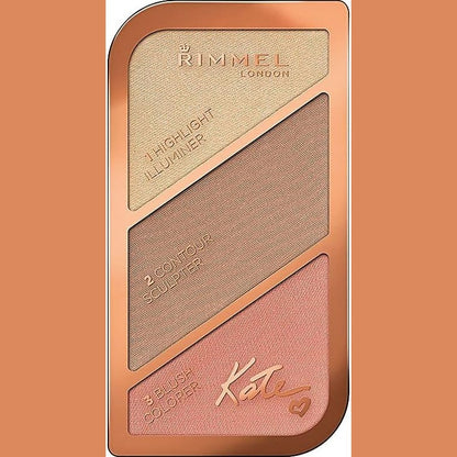 321890 - RIMMEL Paleta Konturuese Ndriçuese 3-në-1 Nr. 002 – Shkëlqim Korali
