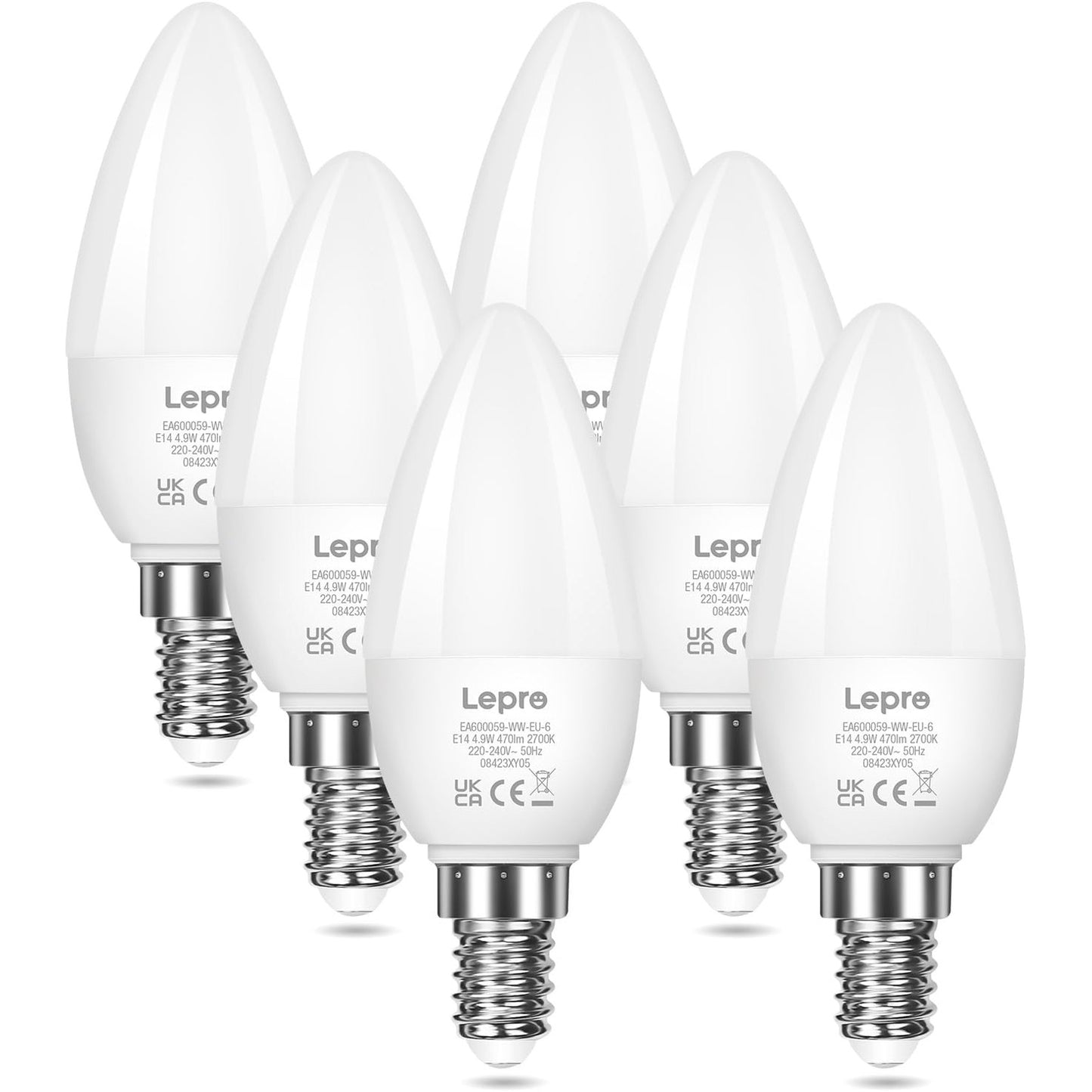 216183 - LEPRO Llambë LED E14, 4.2W (ekuivalente me 40W), 470LM, 2700K, AC 220-240V, Pa Errësim, Pako me 6 copë