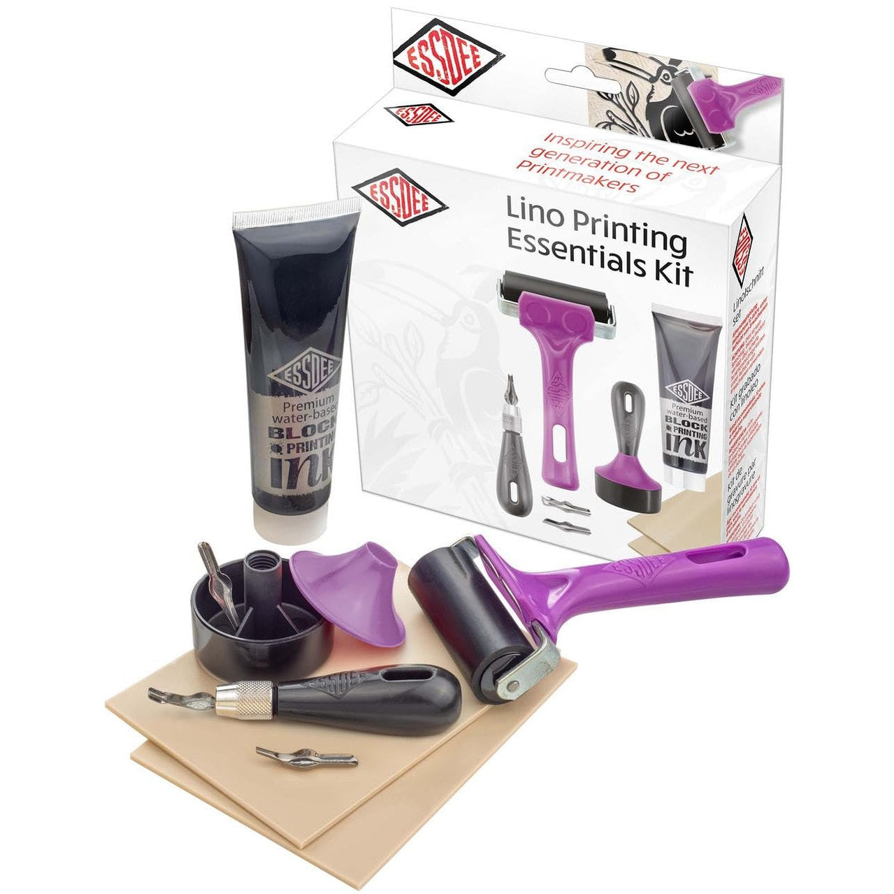 215678 - ESSDEE Set fillestar për printim linoli, bojë e zezë, 19 x 18 x 4 cm